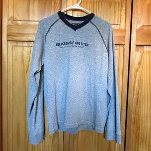 Vintage Abercrombie & Fitch Sweatshirt Men's Small V-neck 100% Cotton